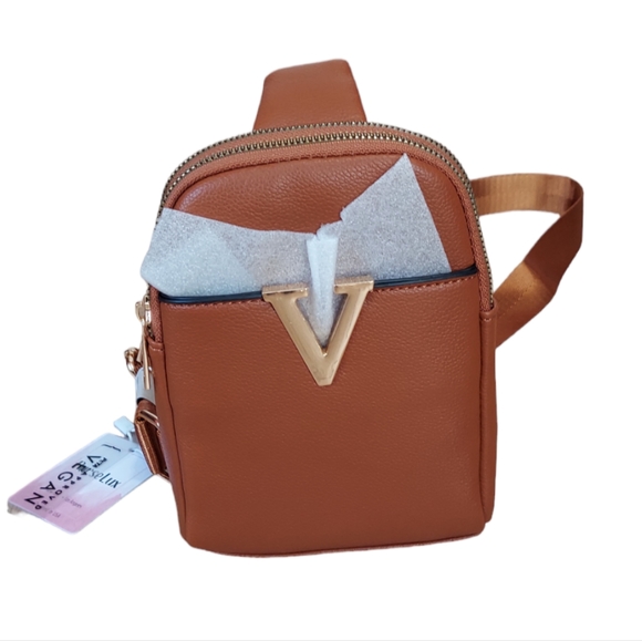 New Crossbody Bags Small Brown Womens Fanny Pack Adjustable Strap Vegan Leather - Picture 7 of 11